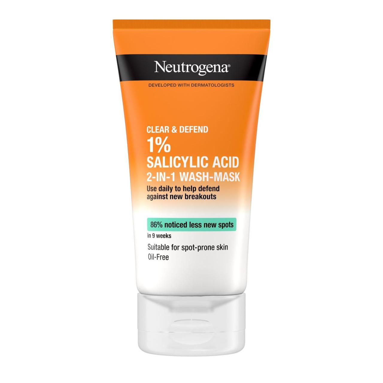 Neutrogena Clear & Defend 2 in 1 Wash-Mask 150ml Image 1