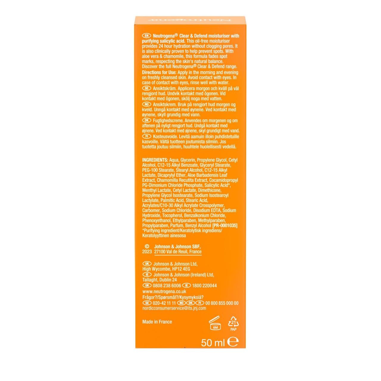Neutrogena Clear & Defend Oil Free Moisturiser 50ml Image https://cdn11.bigcommerce.com/s-g585yu857h/images/stencil/1280w/products/3455/6146/Neutrogena-Clear-%26-Defend-Oil-Free-Moisturiser__83761__49167.1781535942.jpg1