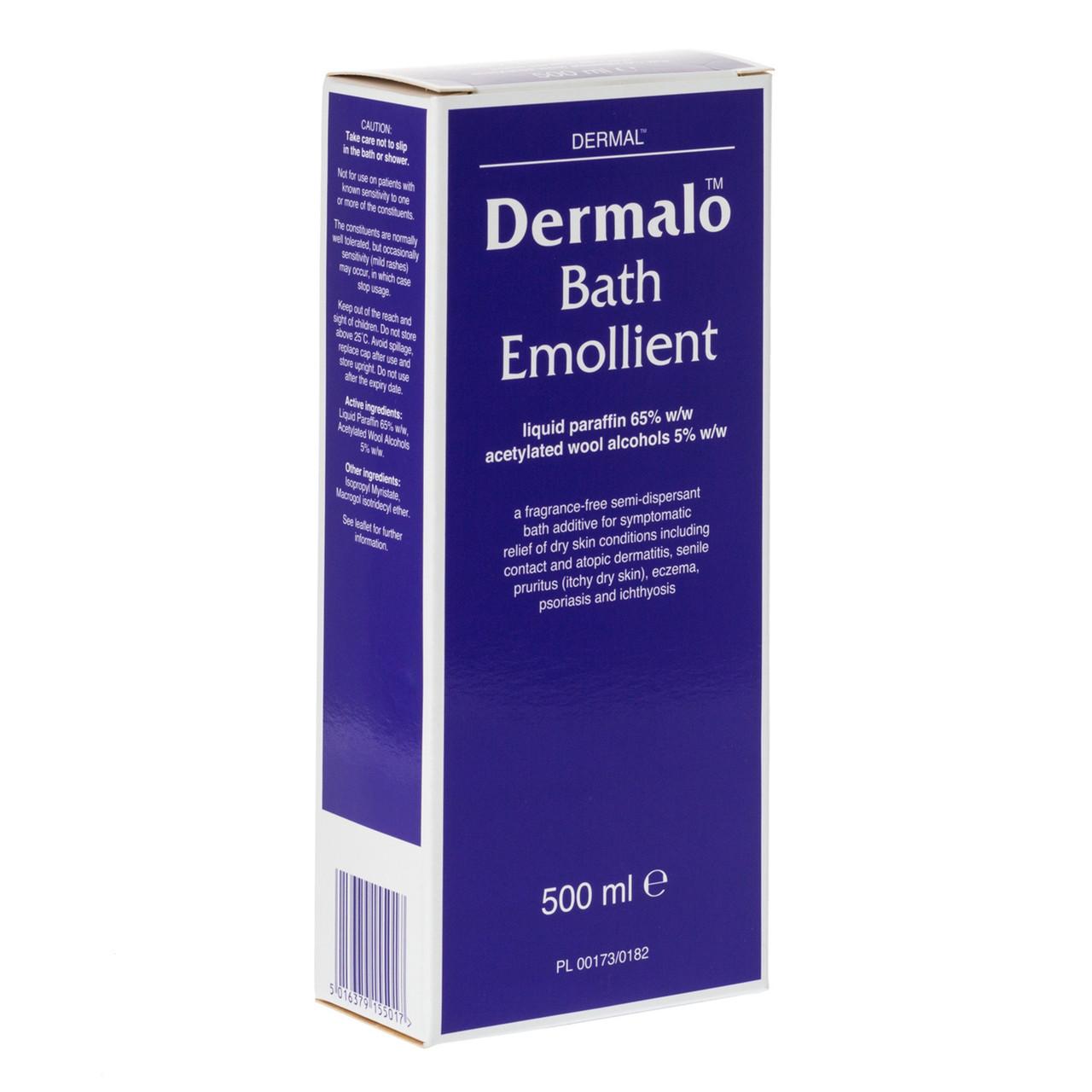 Dermalo Bath Emollient 500ml Image https://cdn11.bigcommerce.com/s-g585yu857h/images/stencil/1280w/products/3574/6378/Dermalo-Bath-Emollient__91788__36263.1781536139.jpg1