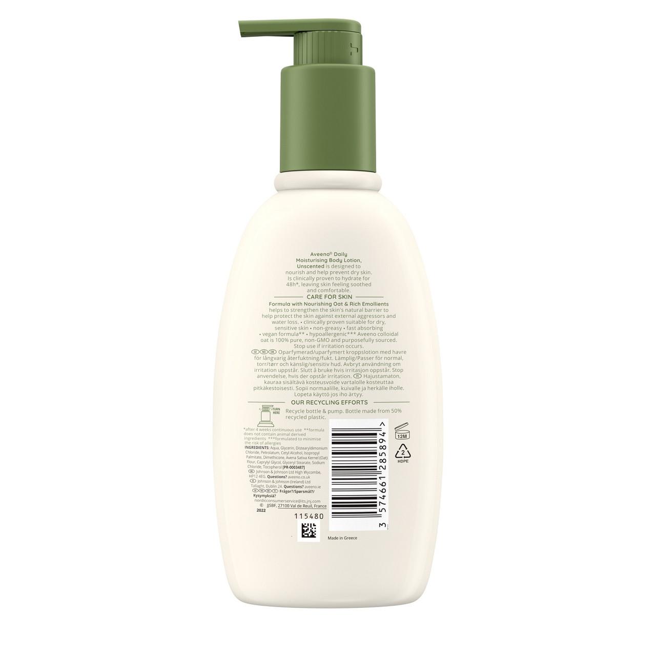 Aveeno Daily Moisturising Body Lotion Unscented 300ml Image https://cdn11.bigcommerce.com/s-g585yu857h/images/stencil/1280w/products/3882/7087/Aveeno-Daily-Moisturising-Body-Lotion-Unscented__50831__61369.1781536302.jpg1