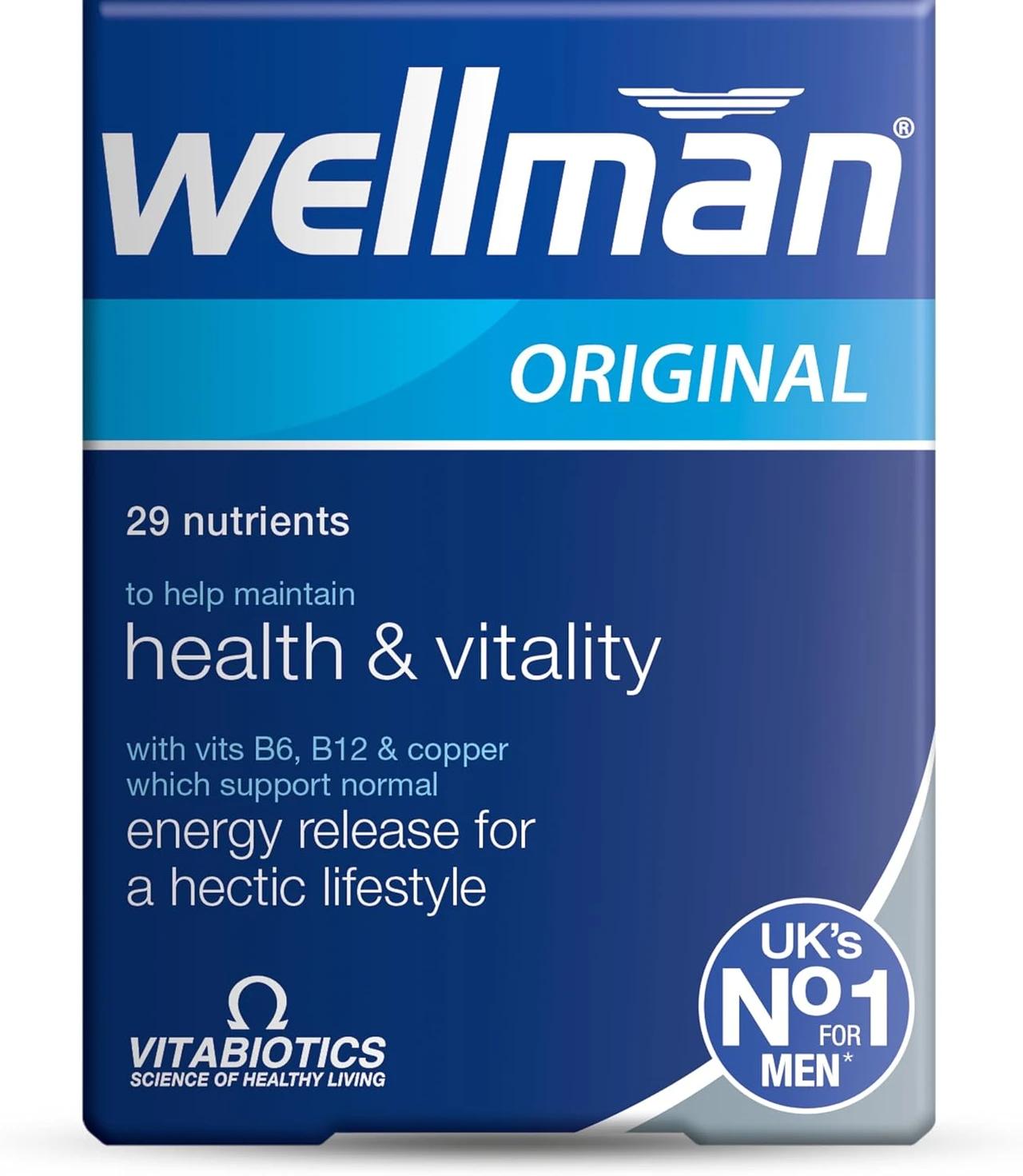 Vitabiotics Wellman Original 30 Tablets Image 1