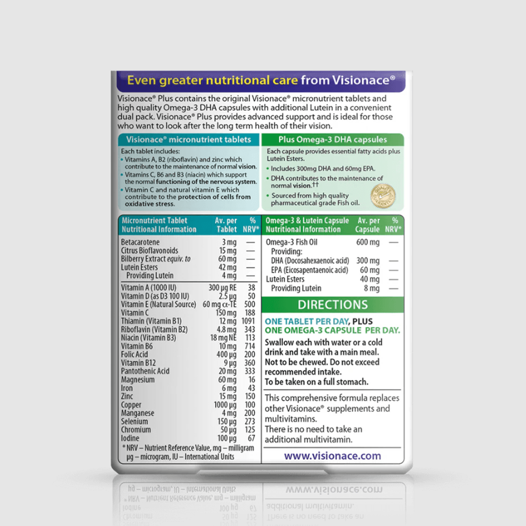 Vitabiotics Visionace Plus 56 Tablets/Capsules Image https://cdn11.bigcommerce.com/s-g585yu857h/images/stencil/1280w/products/3944/13620/8556_B__73087.1746718938.png1