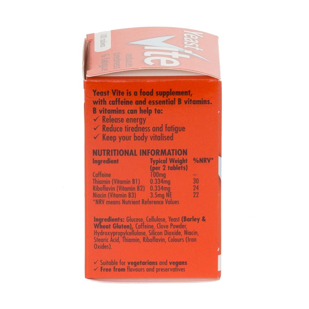 Yeast Vite Food Supplement 100 Tablets Image https://cdn11.bigcommerce.com/s-g585yu857h/images/stencil/1280w/products/4073/7509/Yeast-Vite-Food-Supplement__89524__16807.1781536332.jpg1