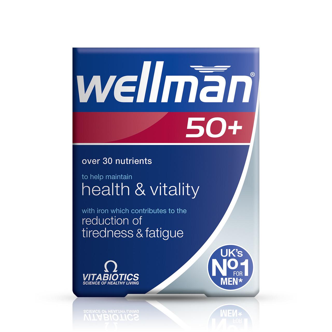 Vitabiotics Wellman 50+ 30 Tablets Image 1