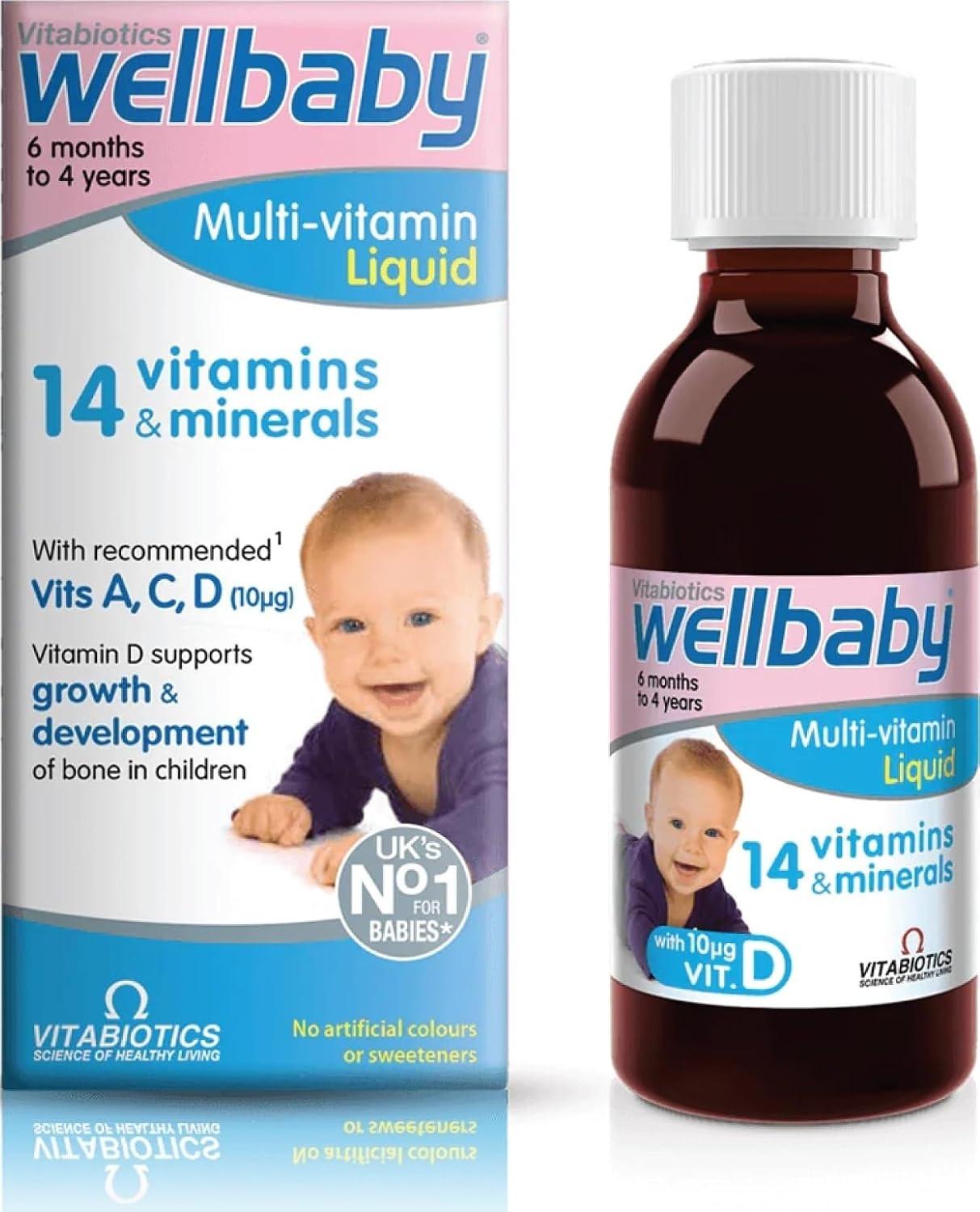 Vitabiotics Wellbaby Multi-Vitamin Liquid 150ml Image 1