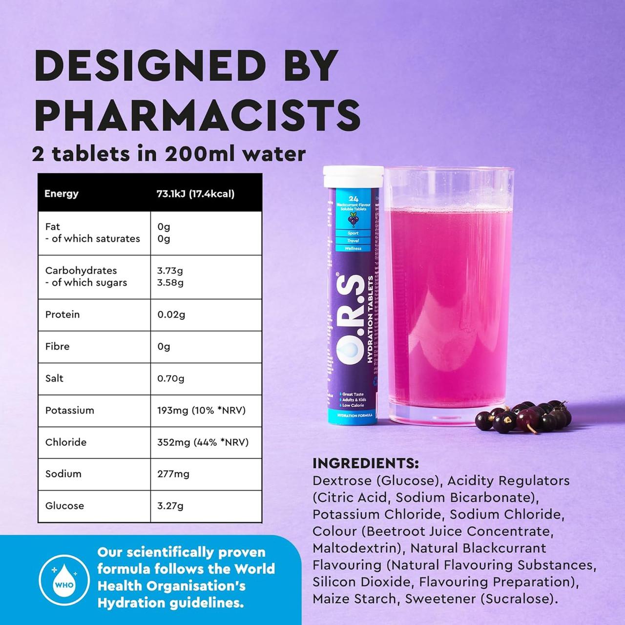 O.R.S. Hydration Blackcurrant Flavour 24 Tablets Image https://cdn11.bigcommerce.com/s-g585yu857h/images/stencil/1280w/products/4187/37032/81vQE9fgVmL._AC_SL1500___51410.1786116564.jpg1