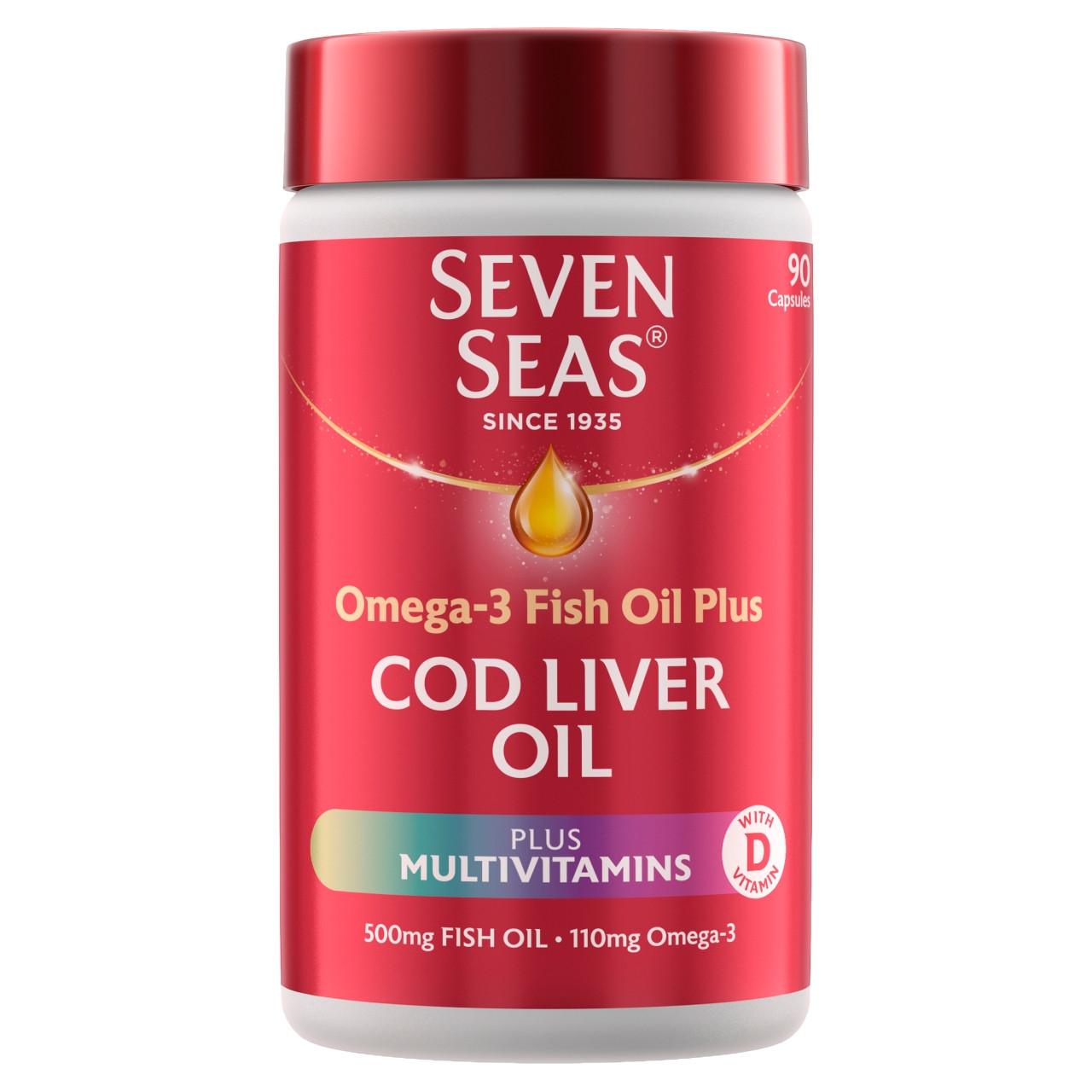 Seven Seas Cod Liver Oil Plus Multivitamins 90 Capsules Image 1