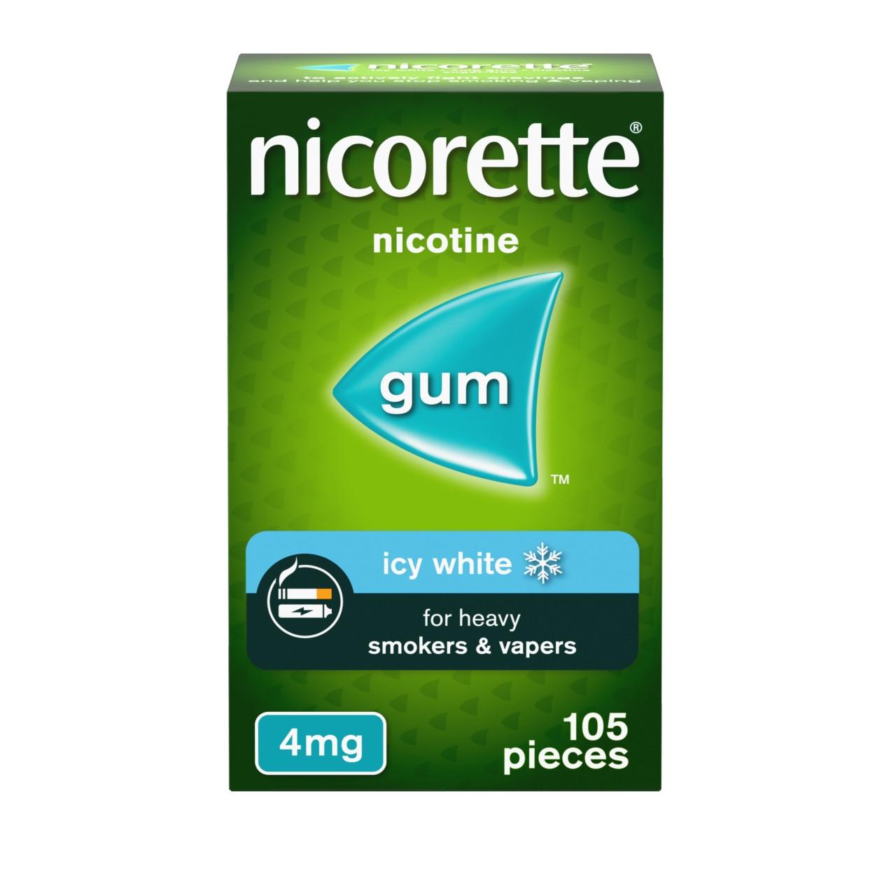 Nicorette Gum 4mg Icy White 105 Pieces Image 1