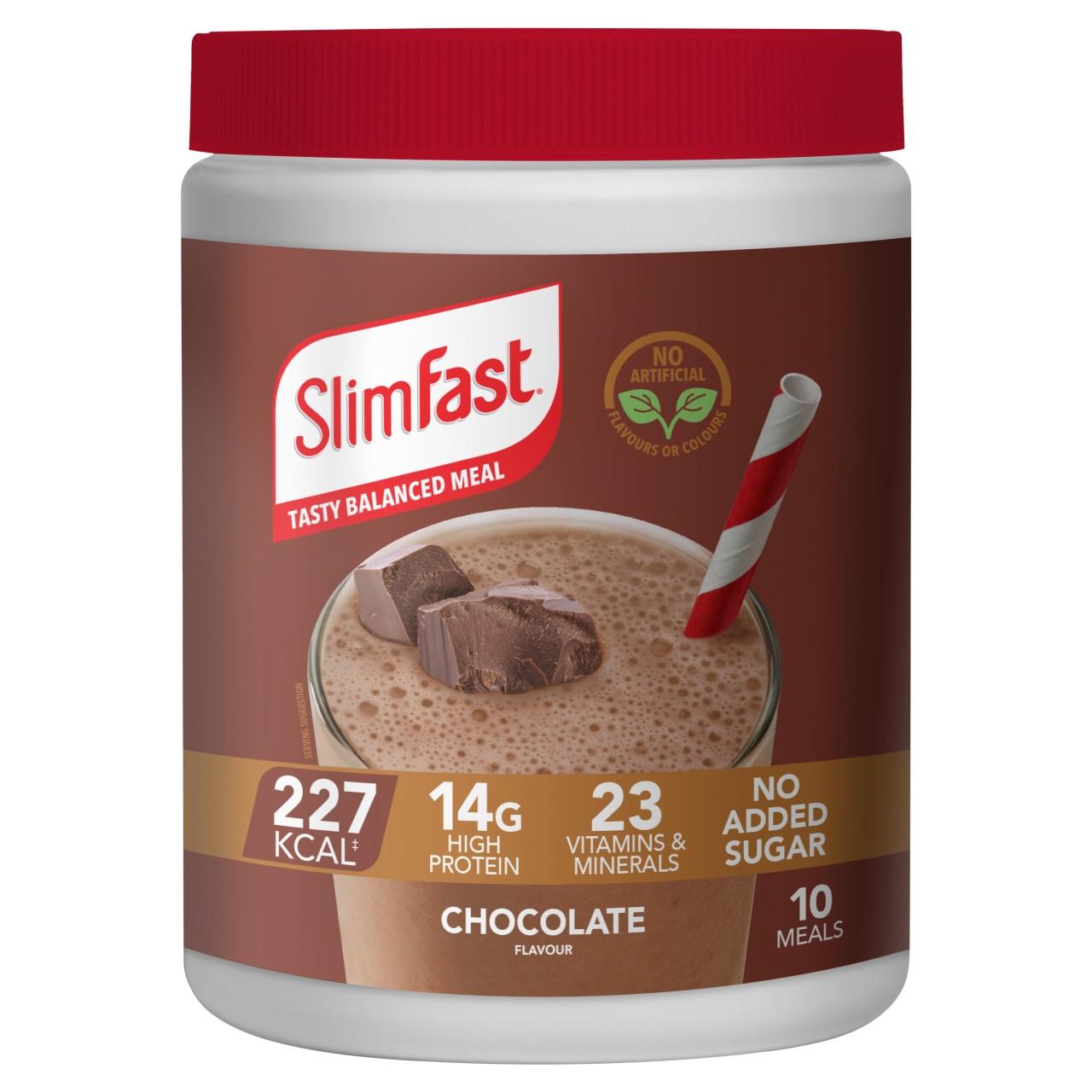 SlimFast Powder Tin Chocolate 375g Image 1
