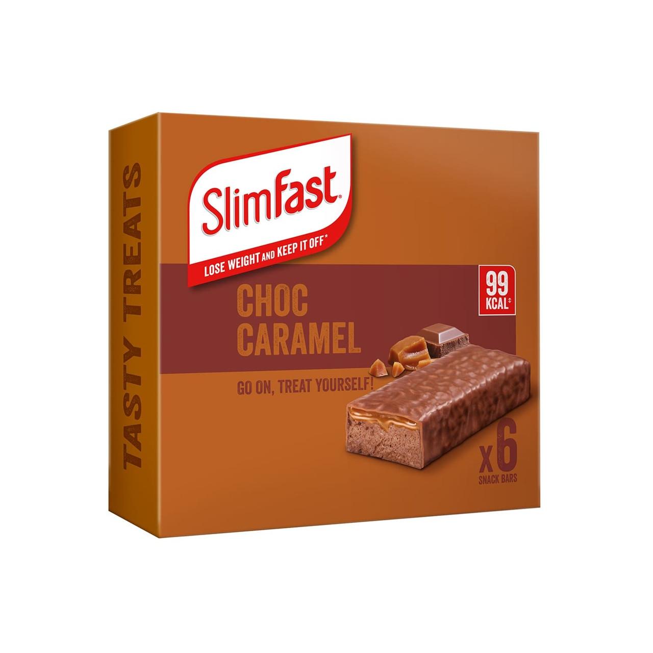 SlimFast Chocolate Caramel Treat Bar Multipack 6 x 26g Image 1