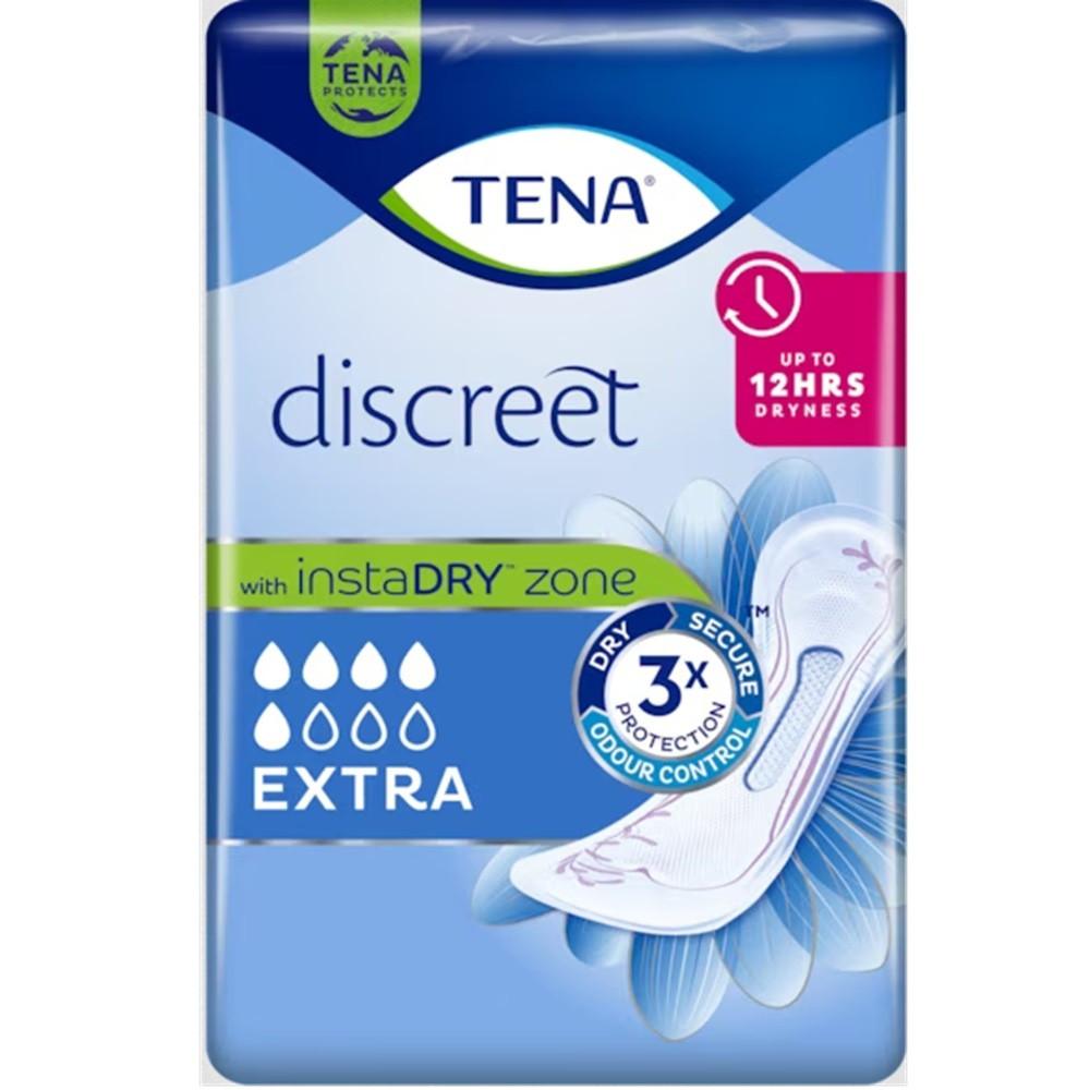 TENA Lady Discreet Extra incontinence Pads 10 Pack Image 1
