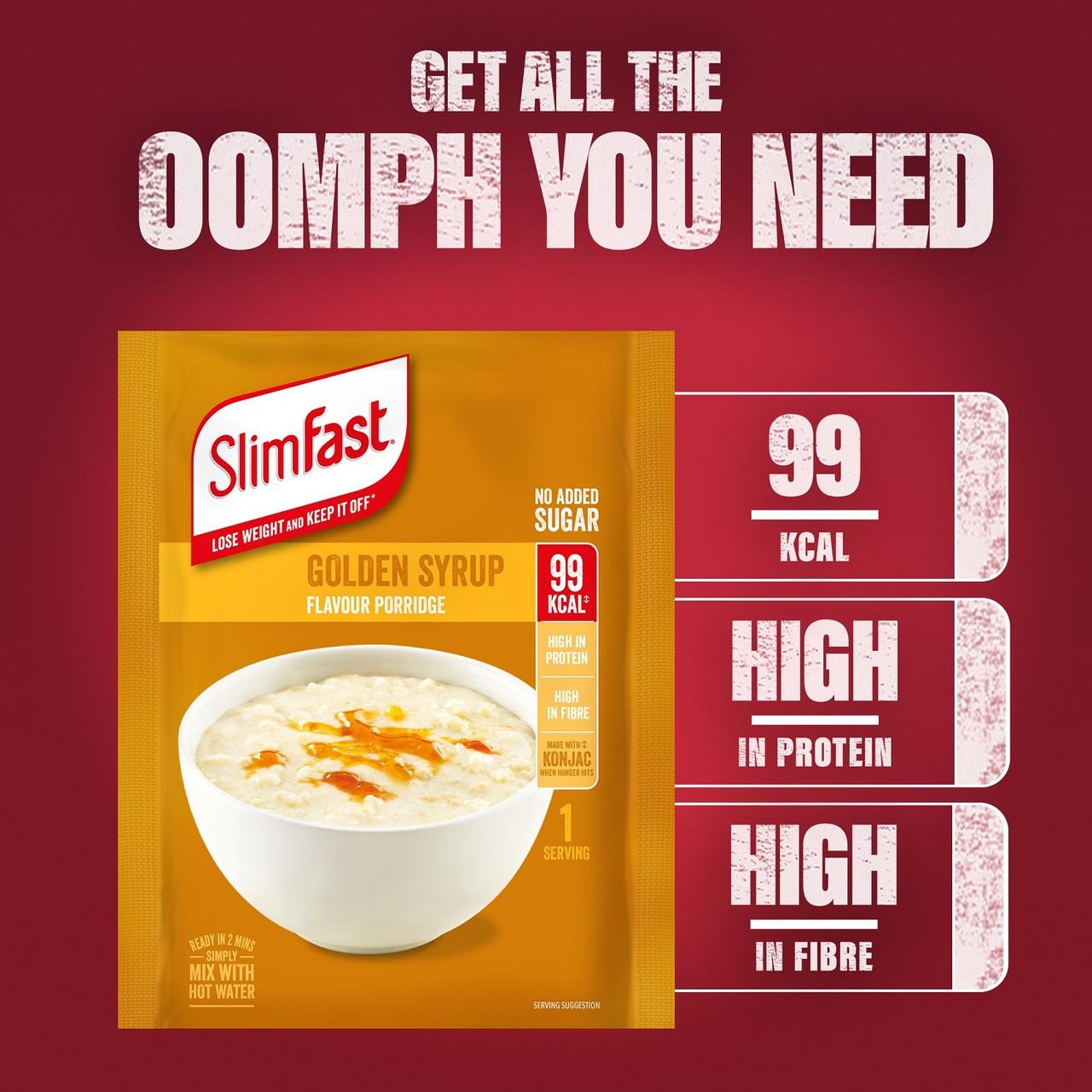 Slimfast Porridge Golden Syrup flavour 5 x 29g Image https://cdn11.bigcommerce.com/s-g585yu857h/images/stencil/1280w/products/4278/7888/Slimfast-Porridge-Golden-Syrup-flavour__87476__37886.1781536393.jpg1