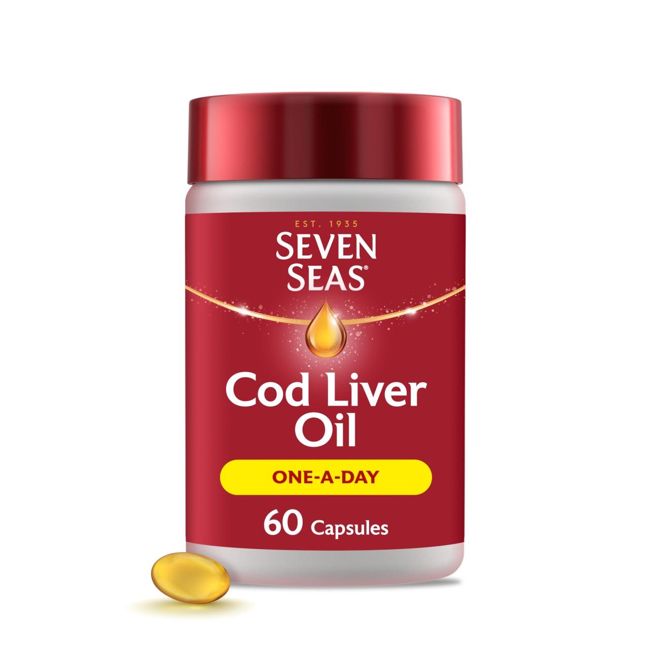 Seven Seas Cod Liver Oil One A Day 60 Capsules Image 1