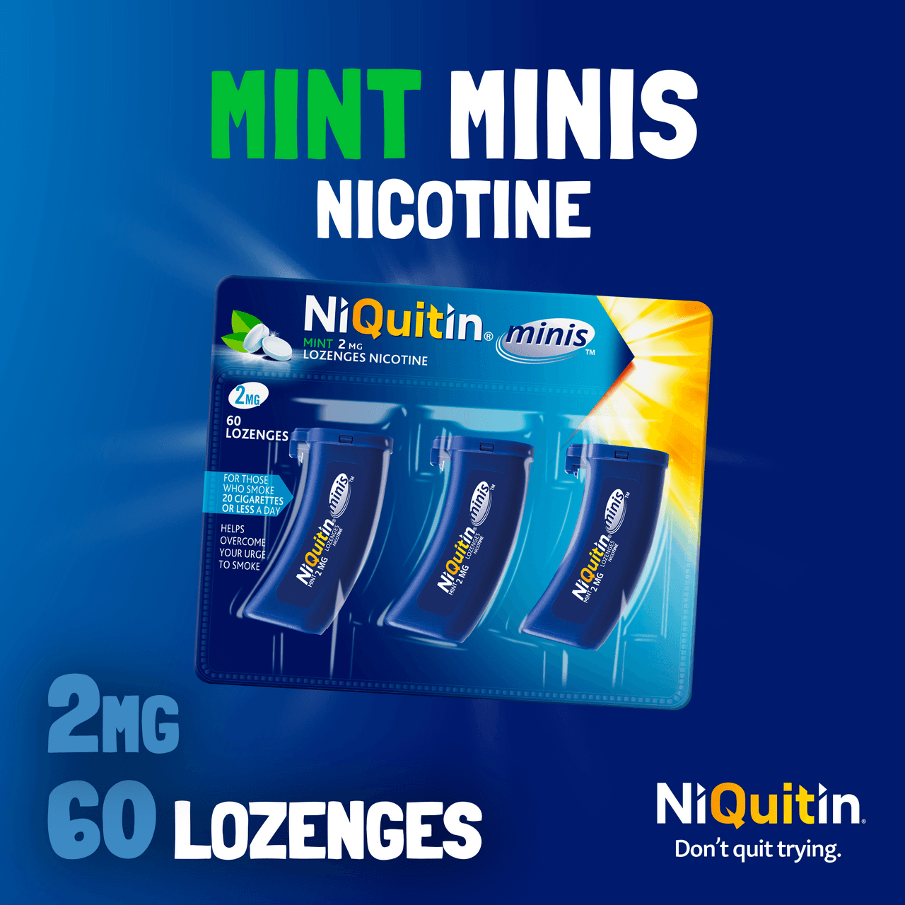 NiQuitin Minis 2mg Mint Lozenges 60 Pack Image https://cdn11.bigcommerce.com/s-g585yu857h/images/stencil/1280w/products/4334/27214/B003L10S2K.PT01__31175.1777543475.png1
