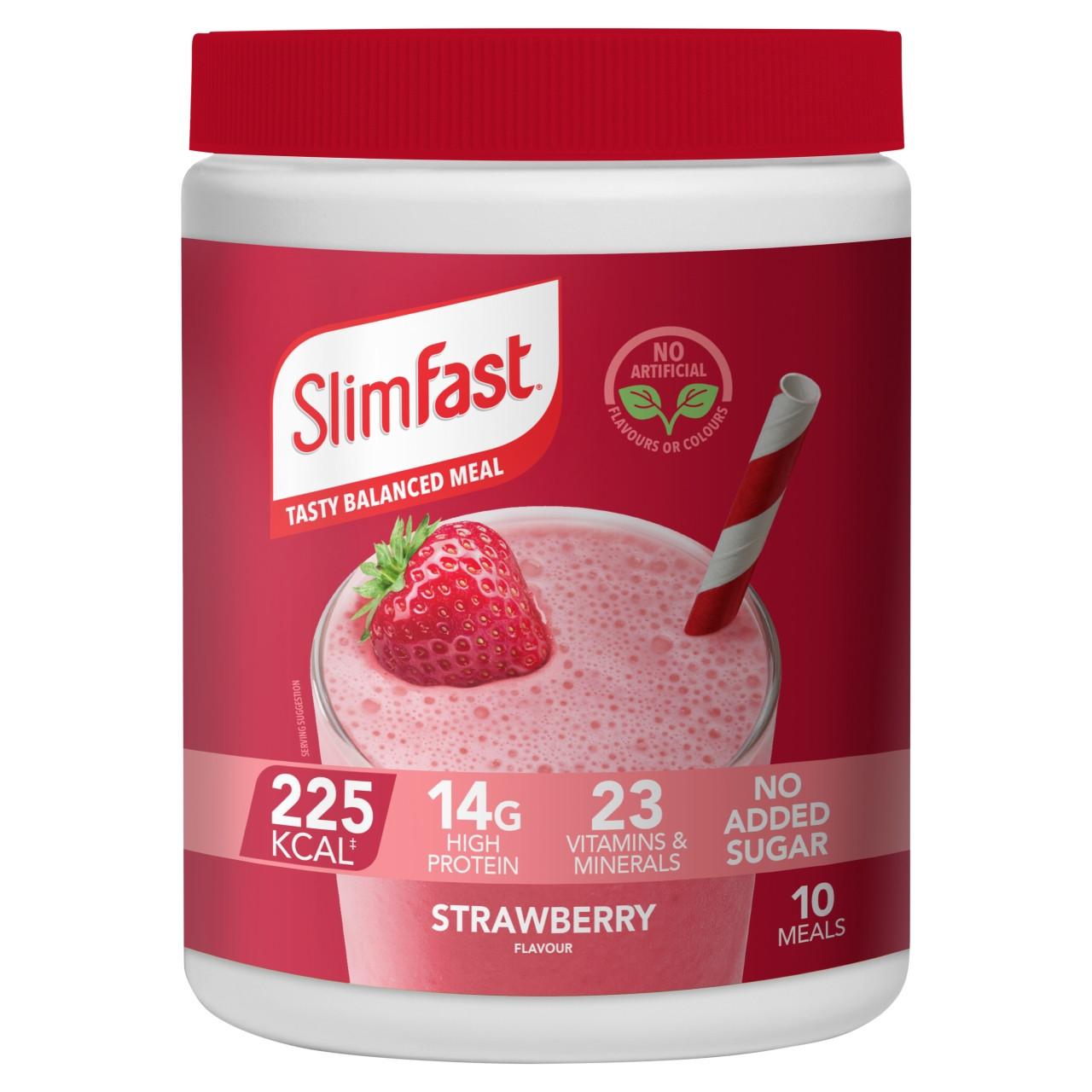 SlimFast Powder Tin Strawberry 365g Image 1