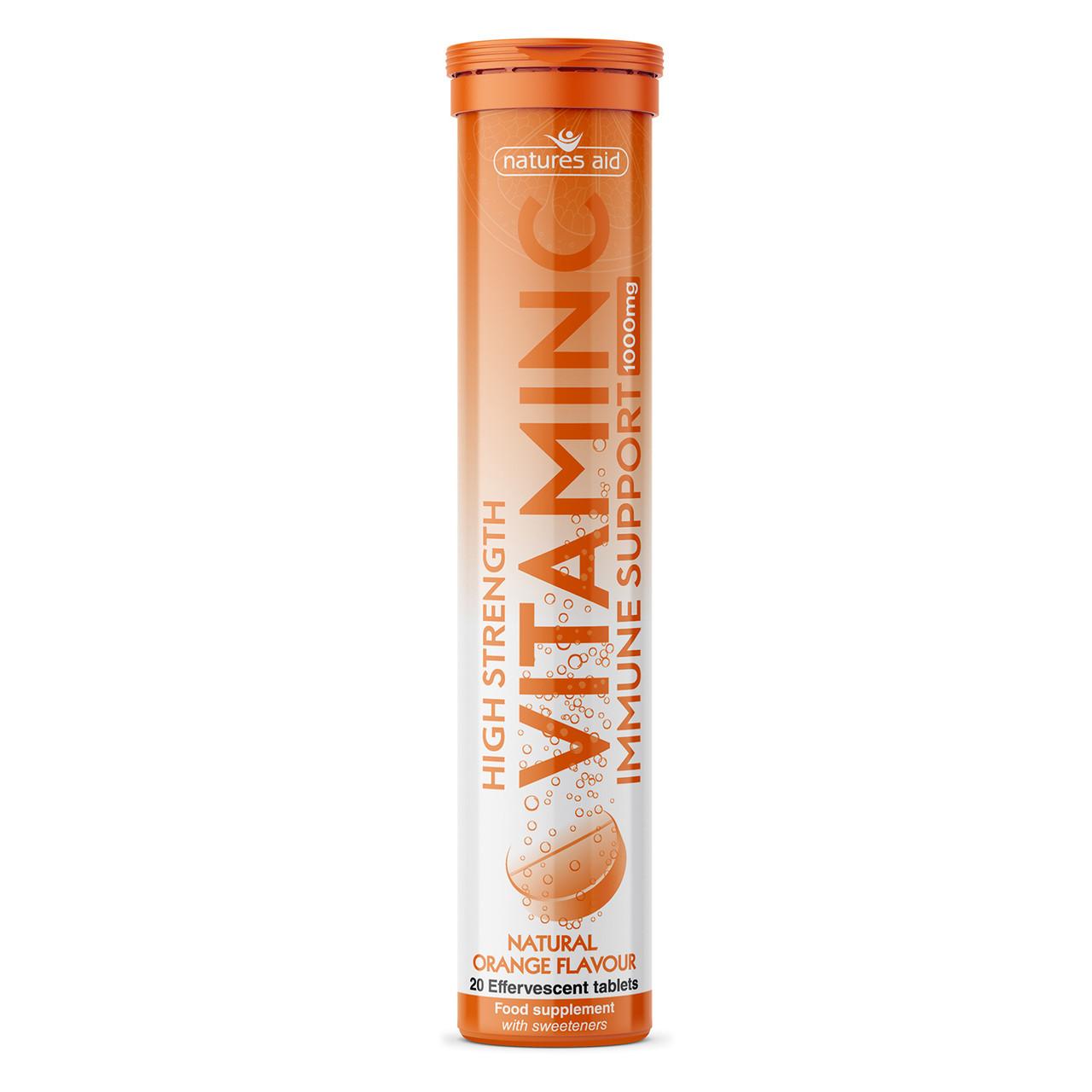 Natures Aid Vitamin C 1000mg Effervescent 20 Tablets Image 1