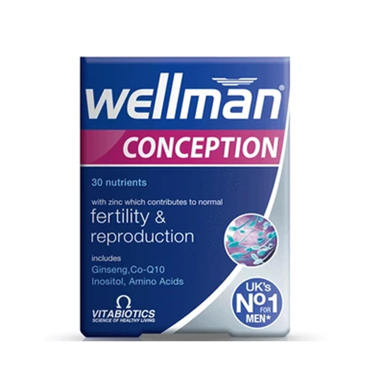 Vitabiotics Wellman Conception 30 Tablets Image 1