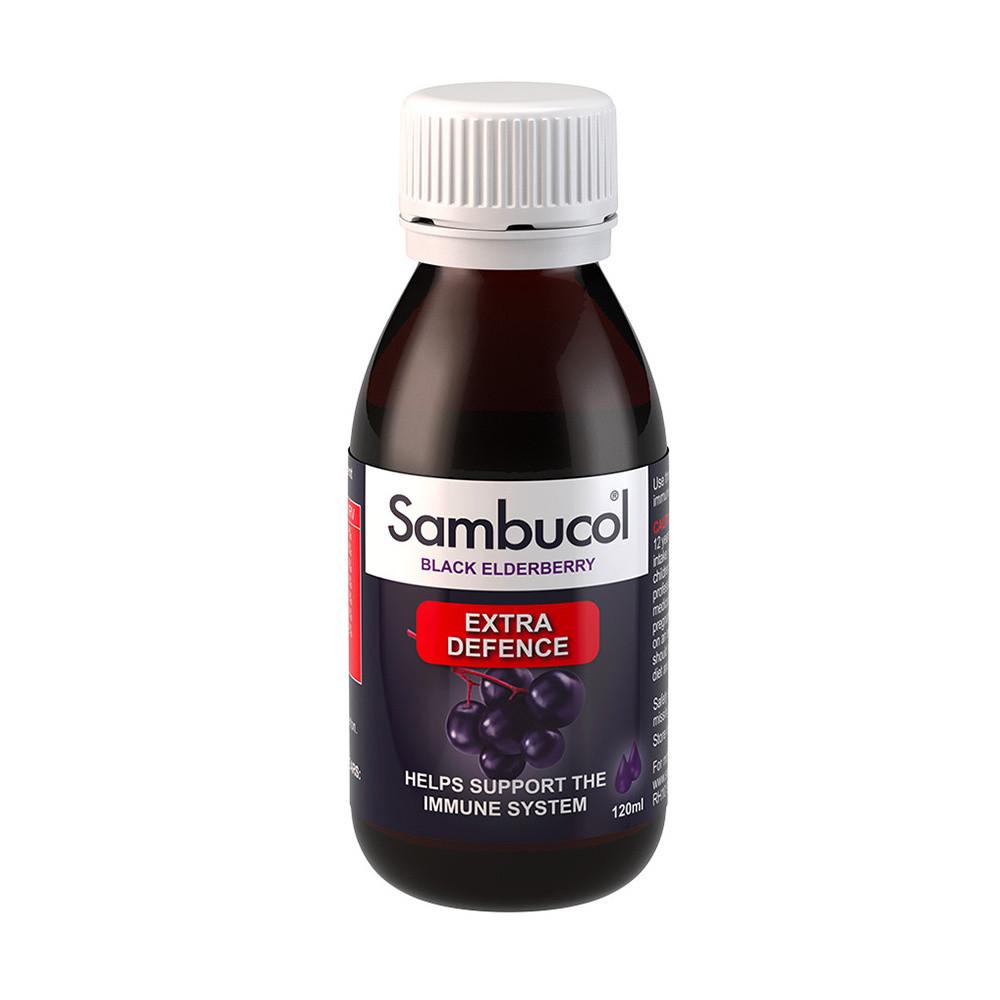 Sambucol Extra Defence Black Elderberry Liquid 120ml Image https://cdn11.bigcommerce.com/s-g585yu857h/images/stencil/1280w/products/4483/8411/Sambucol-Extra-Defence__64001__74815.1781536732.jpg1