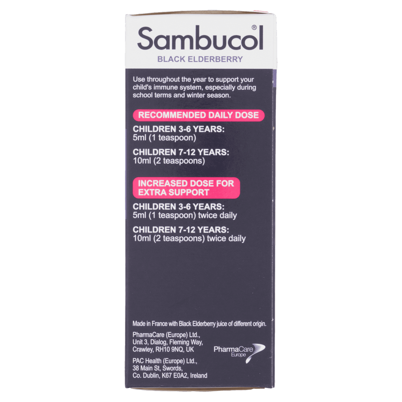 Sambucol Black Elderberry Extract For Kids 120ml Image https://cdn11.bigcommerce.com/s-g585yu857h/images/stencil/1280w/products/4500/10623/5060216560168_T71__79758.1740668044.png1