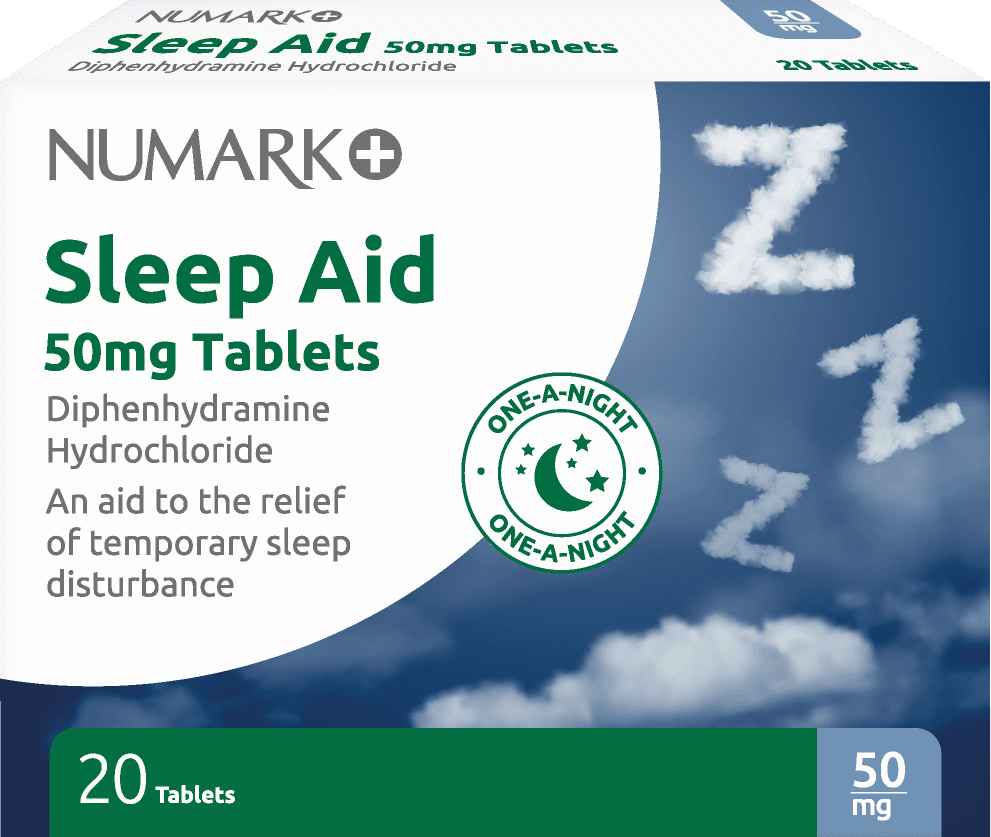 Numark Night Time Sleep Aid 50mg 20 Tablets Image 1