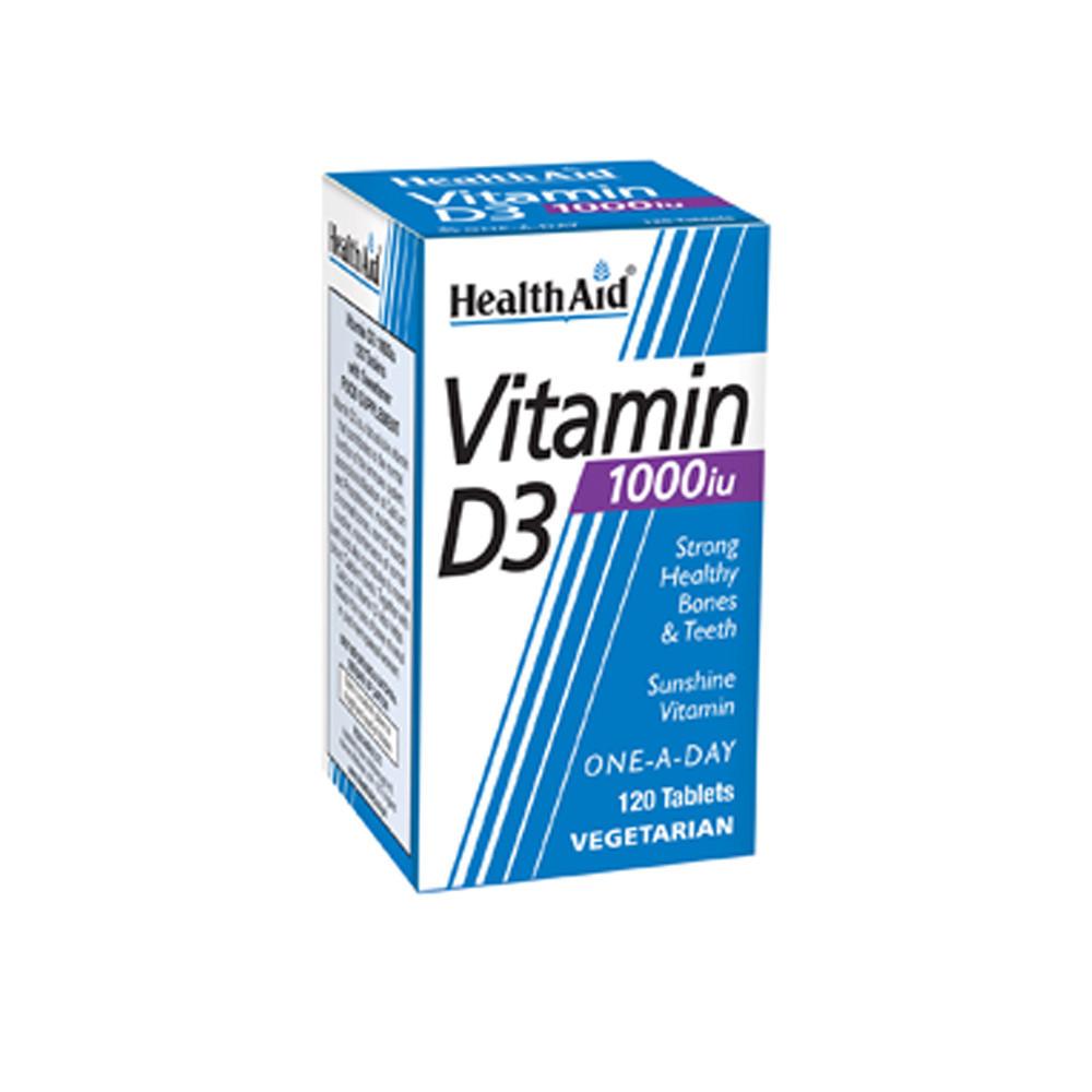 HealthAid Vitamin D3 1000iu 120 Tablets Image 1