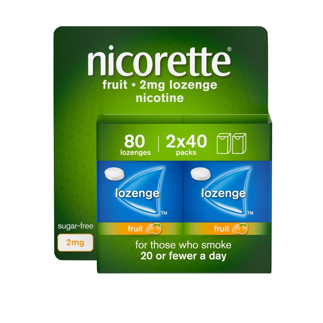 Nicorette Lozenge Fruit 2Mg 80 Pack Image 1