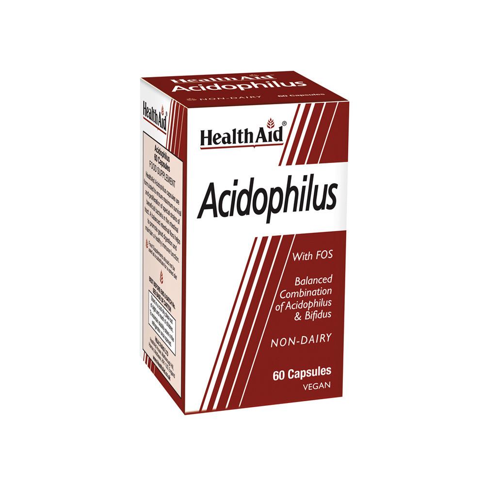 HealthAid Acidophilus Probiotic with FOS 60 Capsules Image 1
