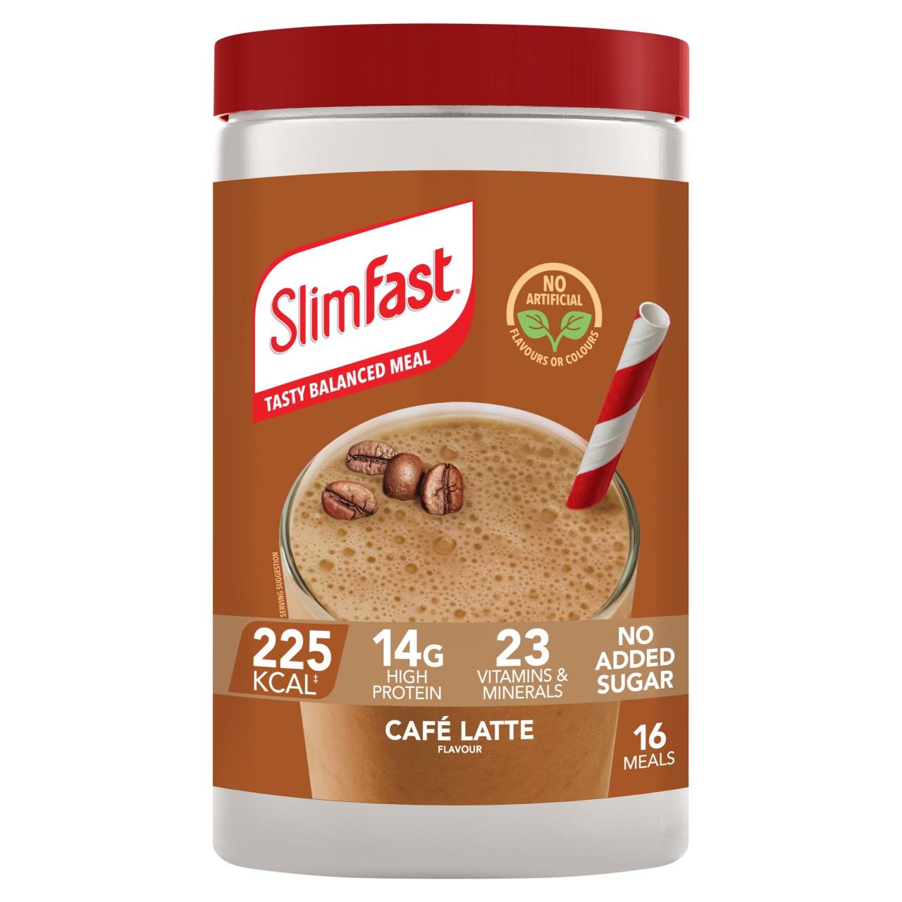SlimFast Powder Cafe Latte 584g Image https://cdn11.bigcommerce.com/s-g585yu857h/images/stencil/1280w/products/4604/23258/5055967500921_T1__93545.1781536679.jpg1