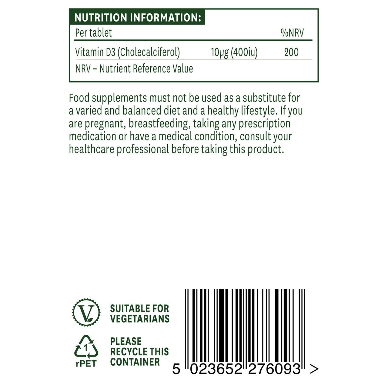 Natures Aid Vitamin D3 400iu (10ug) 90 Tablets Image https://cdn11.bigcommerce.com/s-g585yu857h/images/stencil/1280w/products/4613/8733/Natures-Aid-Vitamin-D3-400iu-%2810ug%29-------__53067__56411.1740668053.jpg1