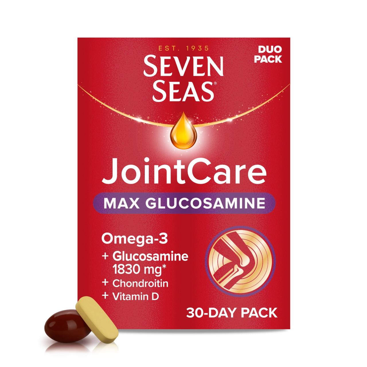 Seven Seas JointCare Max Glucosamine Tablets & Fish Oil 30 Tablets + 30 Capsules Image 1