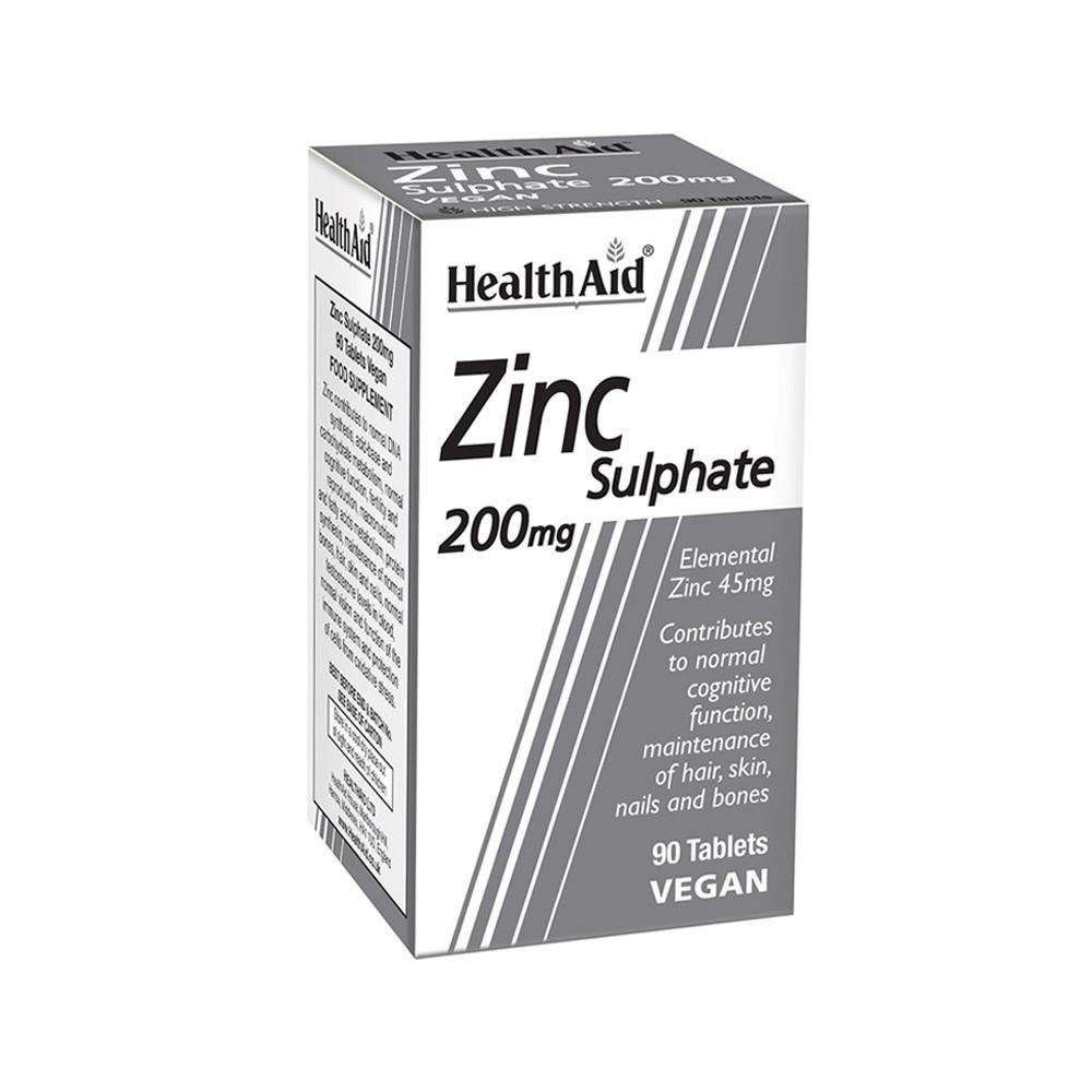 HealthAid Zinc Sulphate 200mg 90 Tablets Image 1