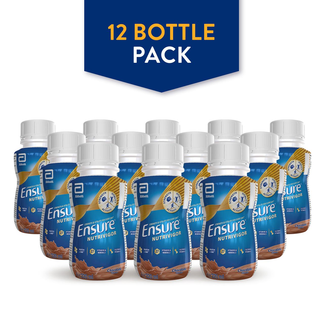 Ensure NutriVigor Ready To Drink Nutritonal Shake Chocolate Flavour 220ml x 12 Image 1