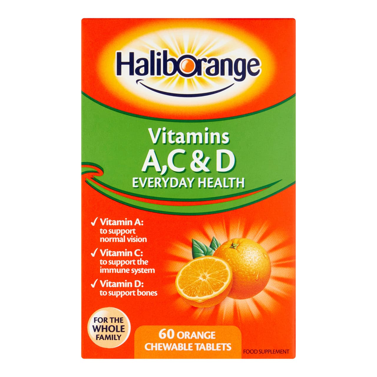 Haliborange A,C & D Vitamins 60 Chewable Tablets Image 1
