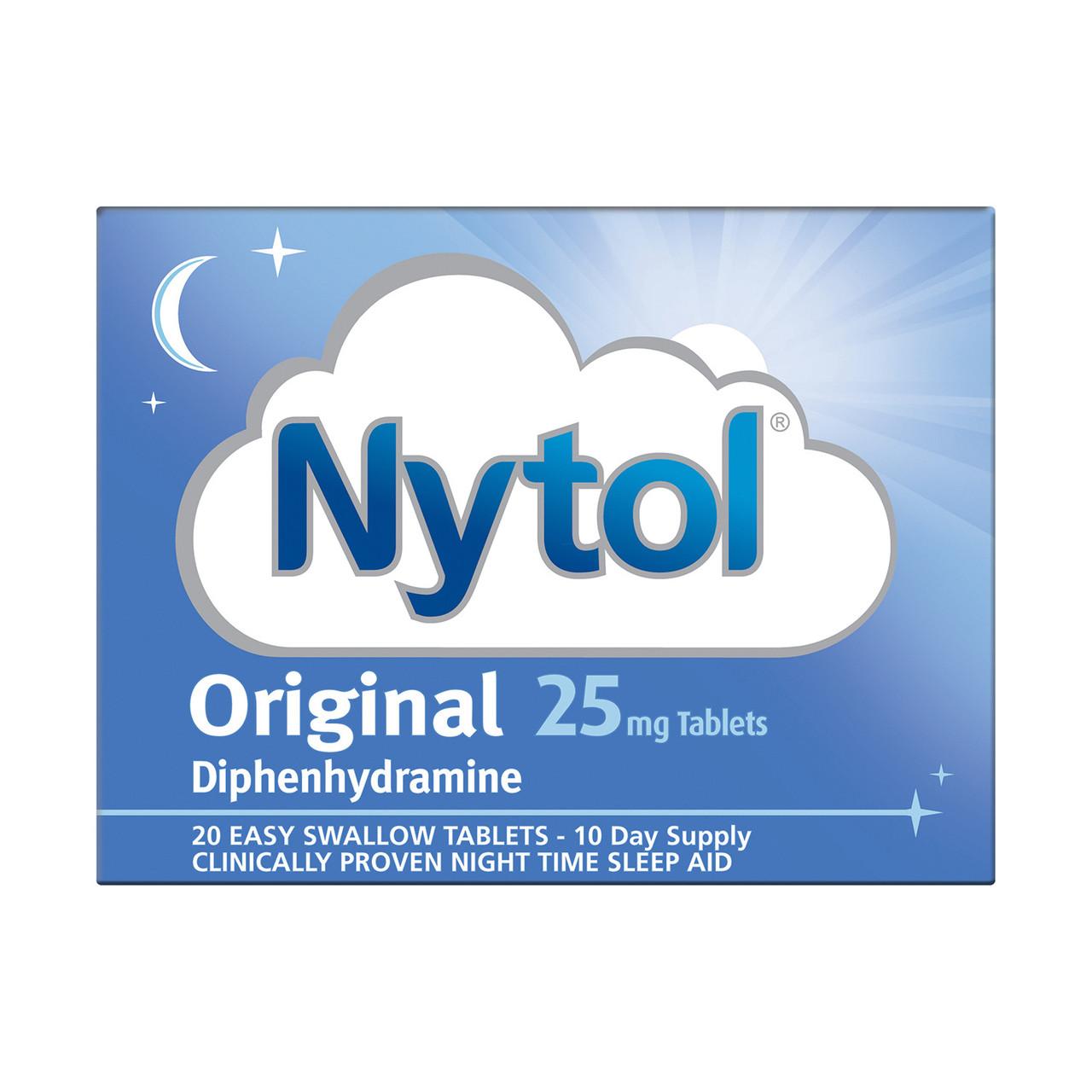 Nytol Diphenhydramine 25mg Original 20 Tablets Image 1