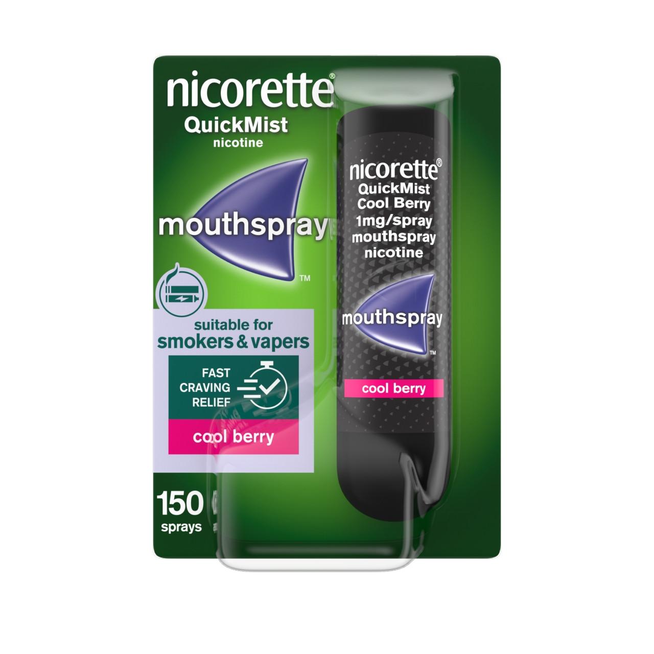 Nicorette Quickmist 1mg Mouthspray Cool Berry Single Pack Image 1