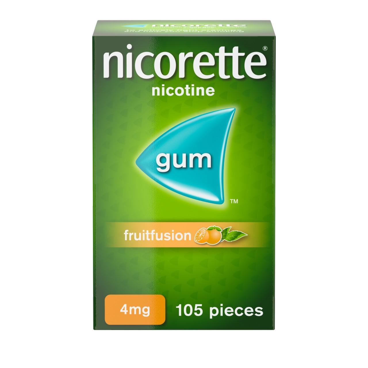Nicorette Gum 4mg Fruit Fusion 105 Pieces Image 1