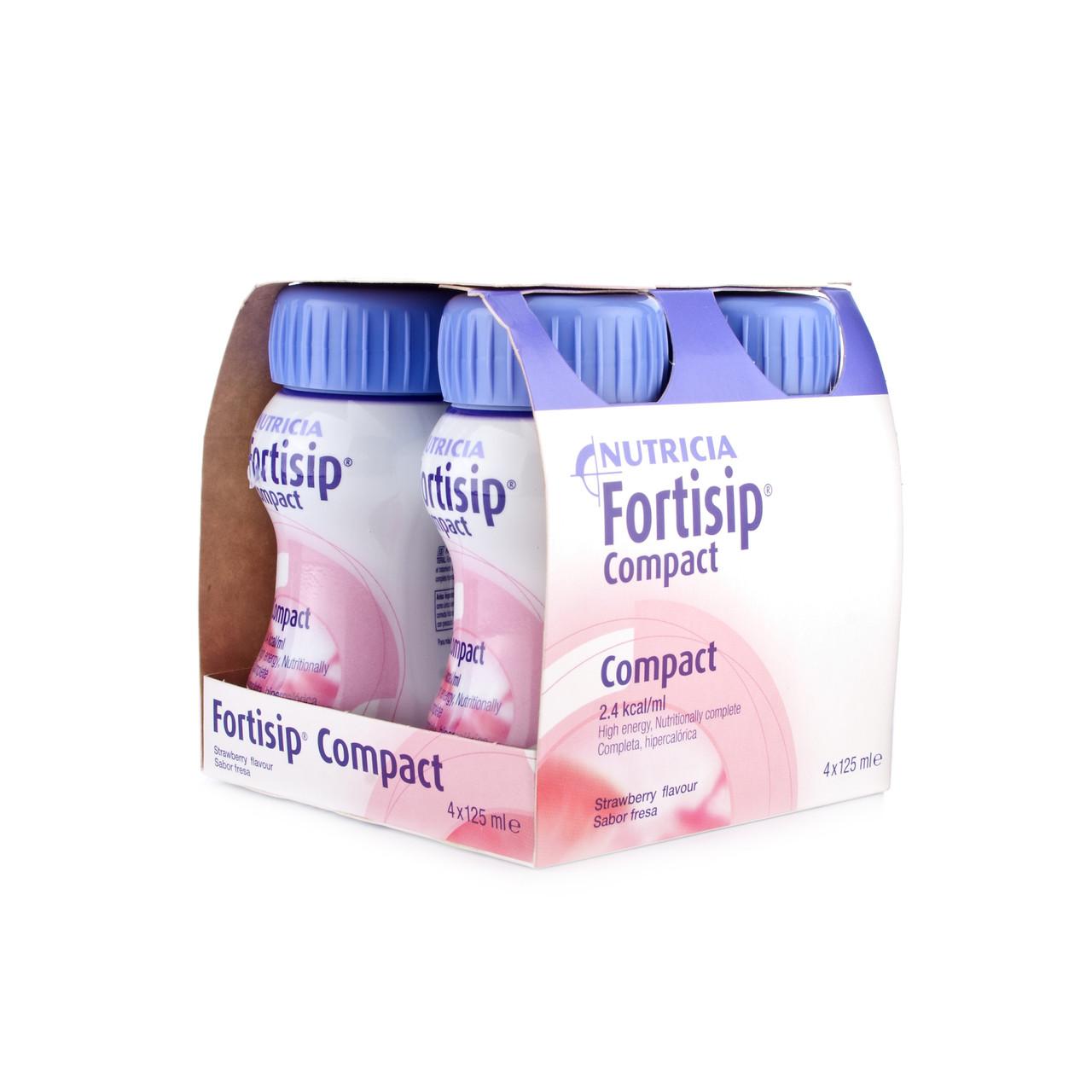 Fortisip Compact Strawberry 4x125ml Image 1