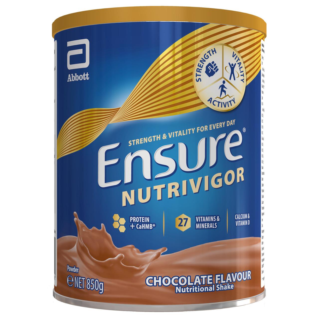 Ensure NutriVigor Shake Chocolate Flavour 850g Image 1
