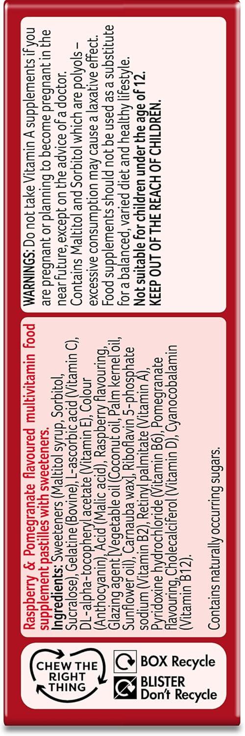 Bassetts Adult Multivitamins Raspberry & Pomegranate Flavour 30 Chewies Image https://cdn11.bigcommerce.com/s-g585yu857h/images/stencil/1280w/products/4889/35491/81LVxhqooNL._AC_SL1500___50412.1785230379.jpg1