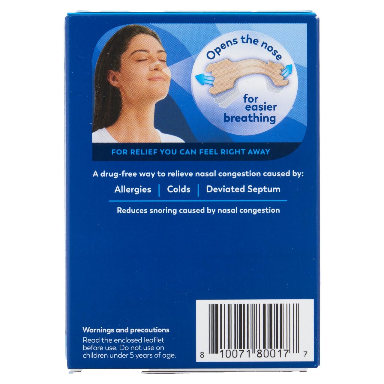 Breathe Right Congestion Relief Nasal Strips Beige Small/Medium 30 Strips Image https://cdn11.bigcommerce.com/s-g585yu857h/images/stencil/1280w/products/4898/23433/00810071800177_T72__76056.1782823896.jpg1
