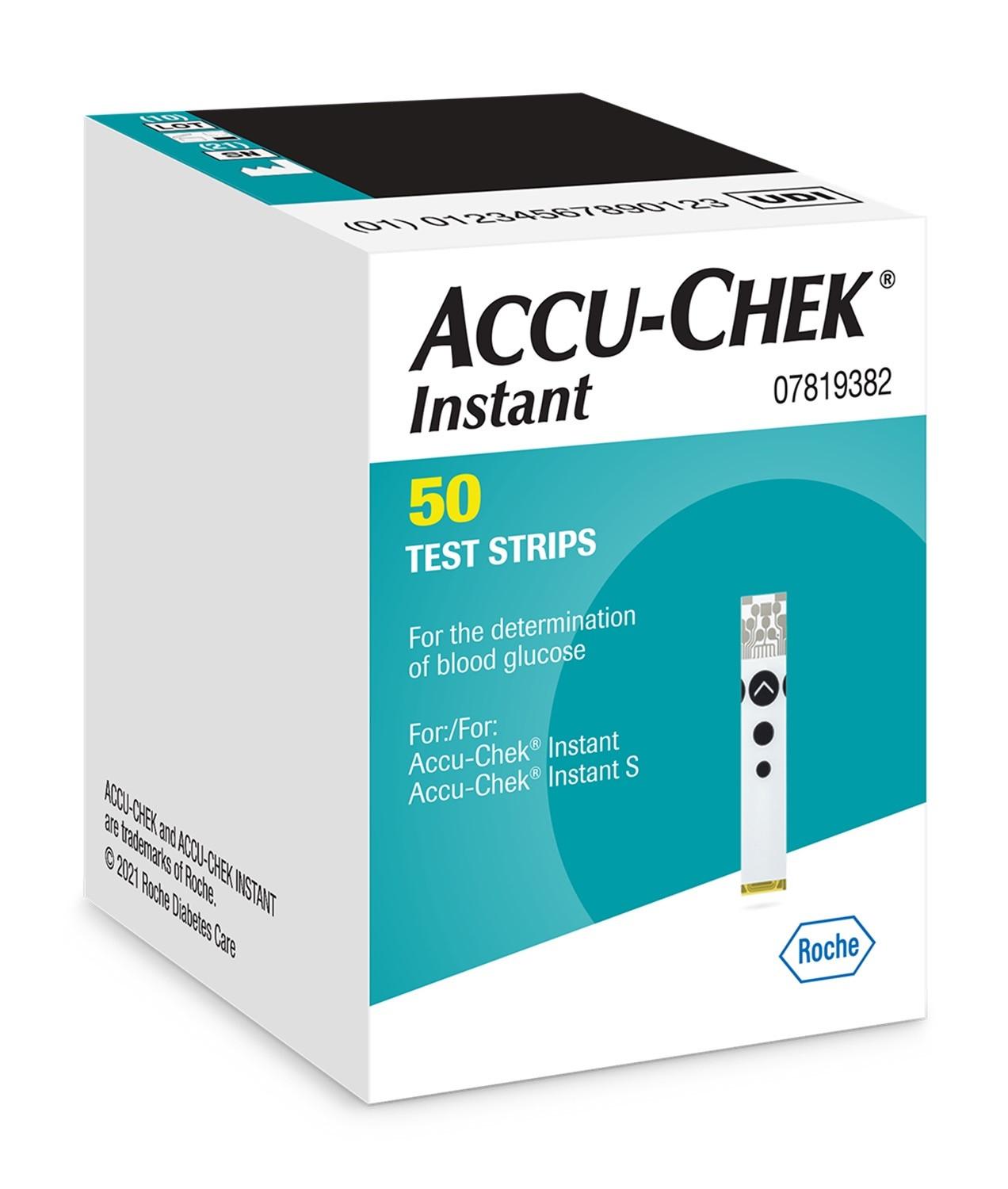 Accu-Chek Instant Blood Glucose 50 Test Strips Image 1