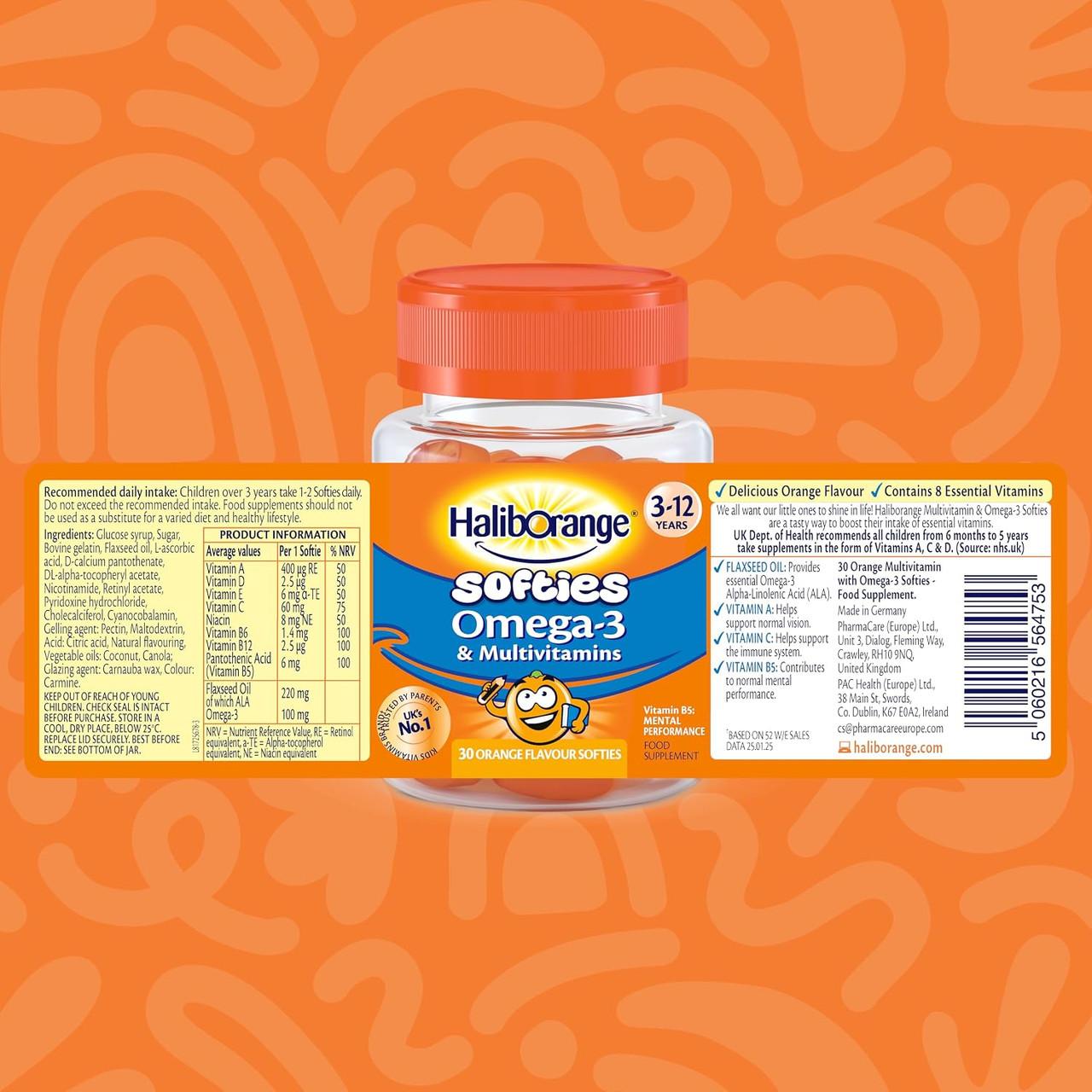 Haliborange Omega-3 & Multivitamin Orange Flavour 30 Softies Image https://cdn11.bigcommerce.com/s-g585yu857h/images/stencil/1280w/products/4917/38142/81IQGSjVApL._AC_SL1500___86052.1787583277.jpg1