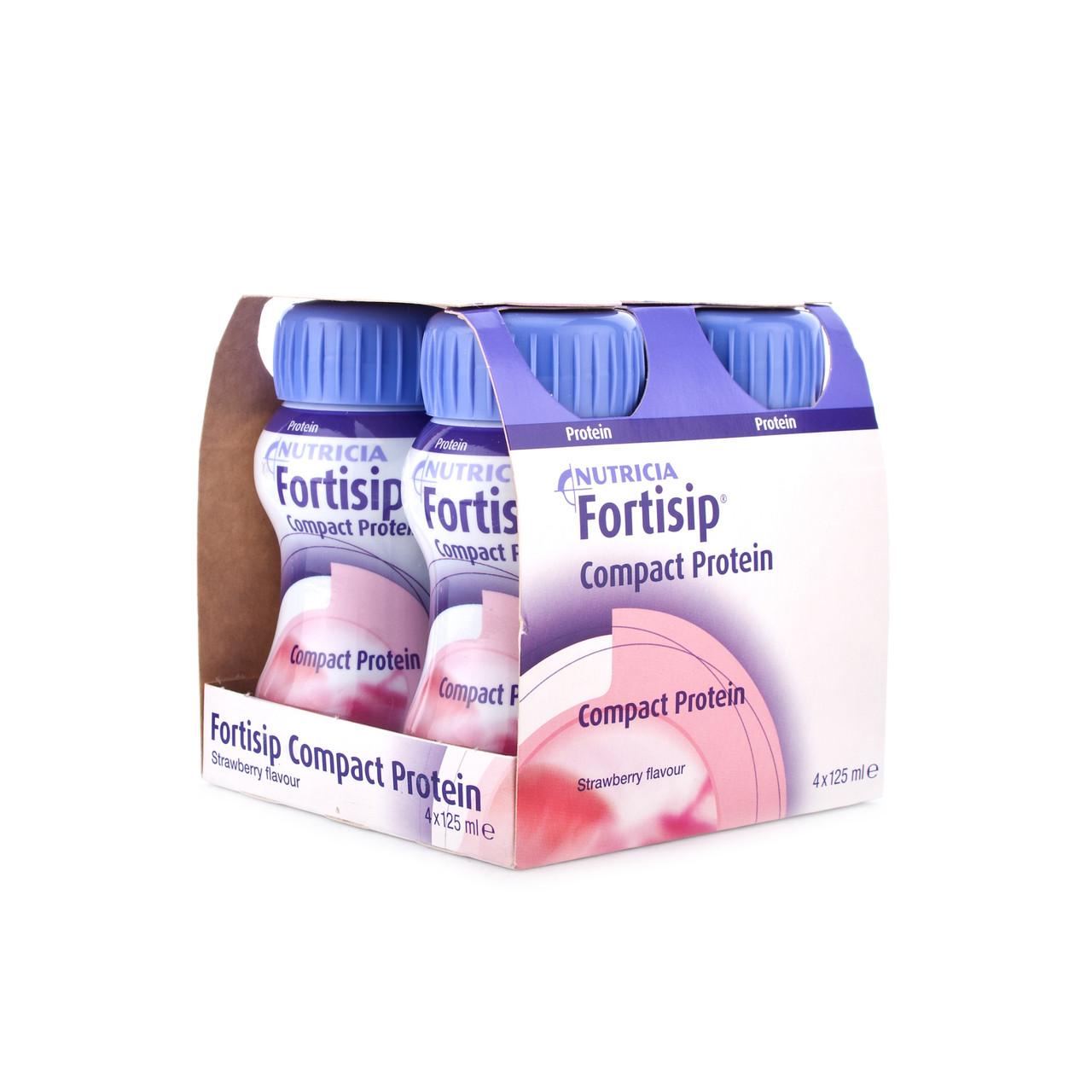 Fortisip Compact Protein Strawberry 4x125ml Image 1