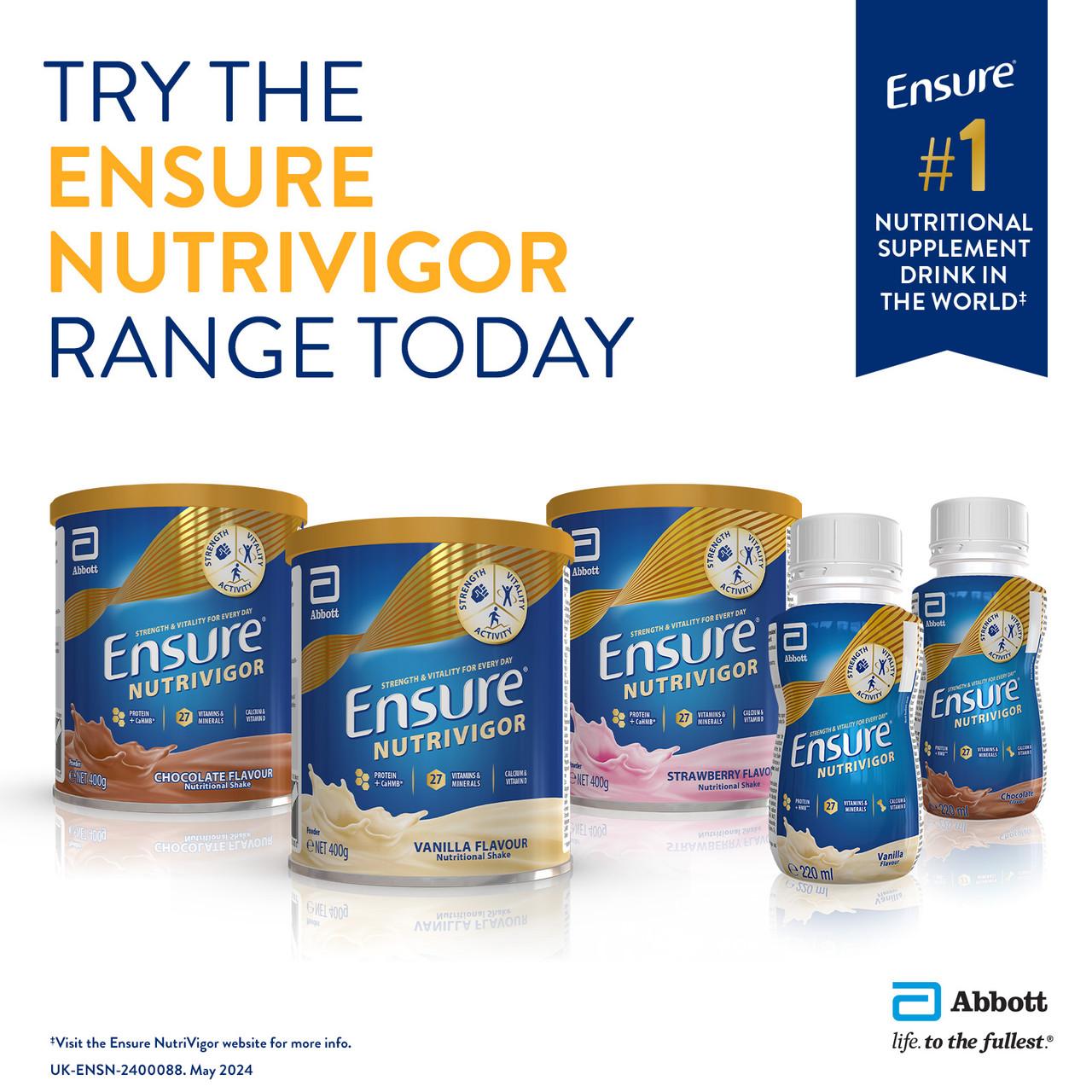 Ensure NutriVigor Shake Strawberry Flavour 400g Image https://cdn11.bigcommerce.com/s-g585yu857h/images/stencil/1280w/products/4932/15930/151179_IMAGE_4__37176.1782823906.jpg1