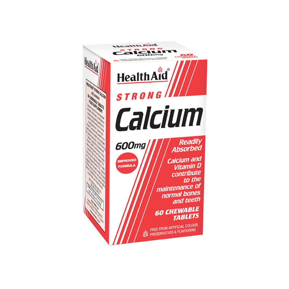 HealthAid Calcium 600mg 60 Chewable Tablets Image 1