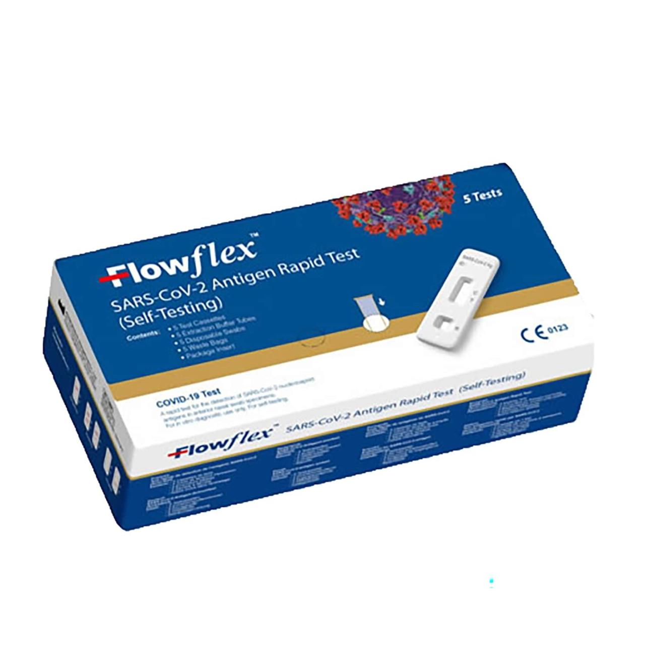 Flowflex Antigen Rapid Lateral Flow Self Testing Kit 5 Tests Image 1