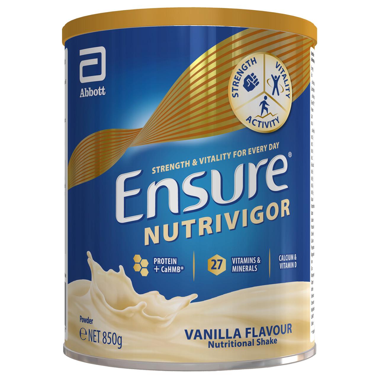 Ensure NutriVigor Shake Vanilla Flavour 850g Image 1