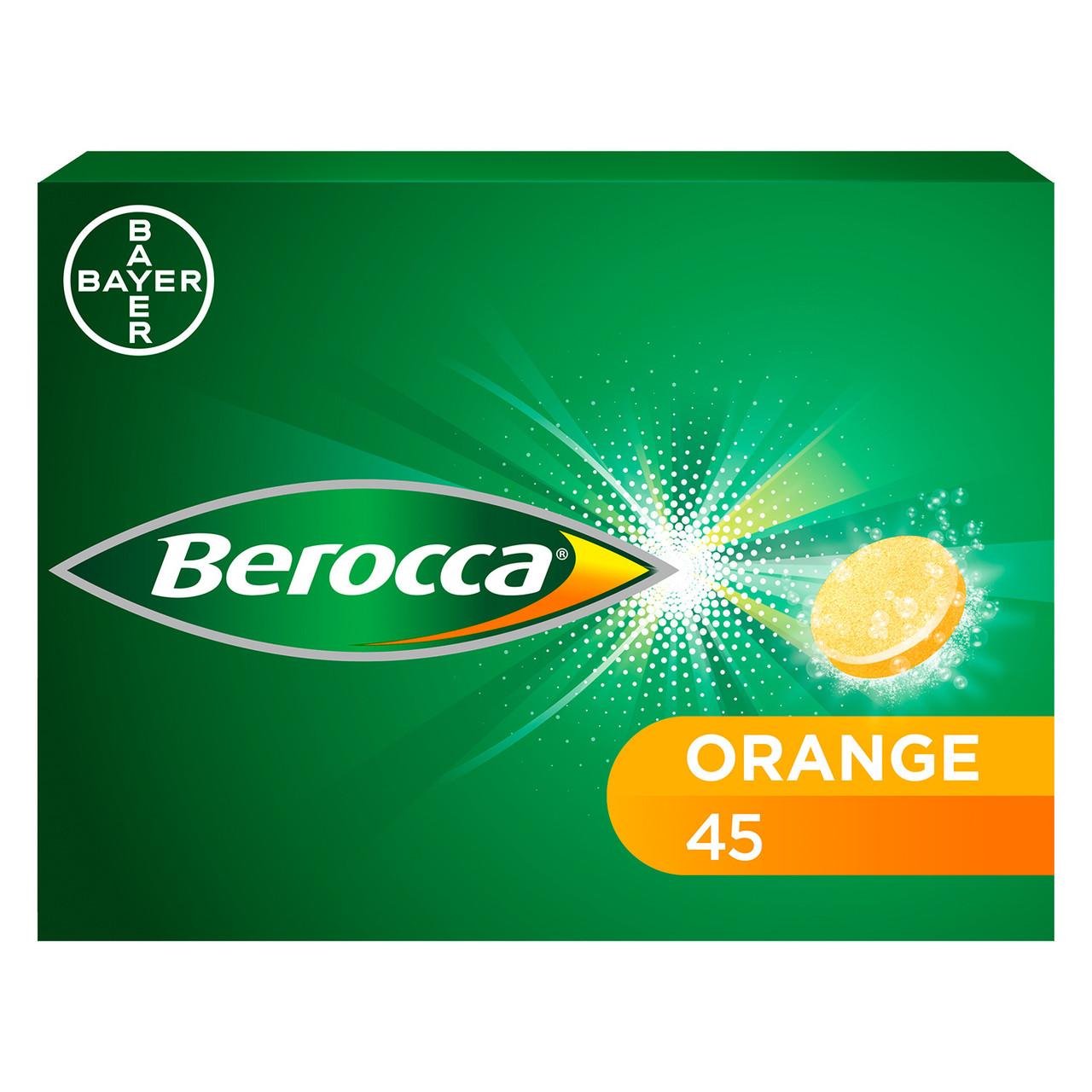 Berocca Orange Energy Vitamin 45 Effervescent Tablets Image 1