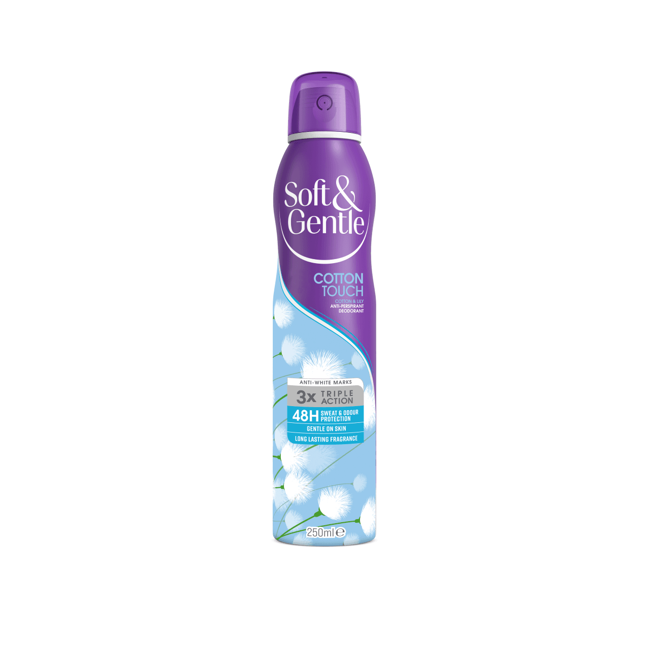 Soft & Gentle Anti-Perspirant Deodorant Spray Cotton Touch 250ml Image 1