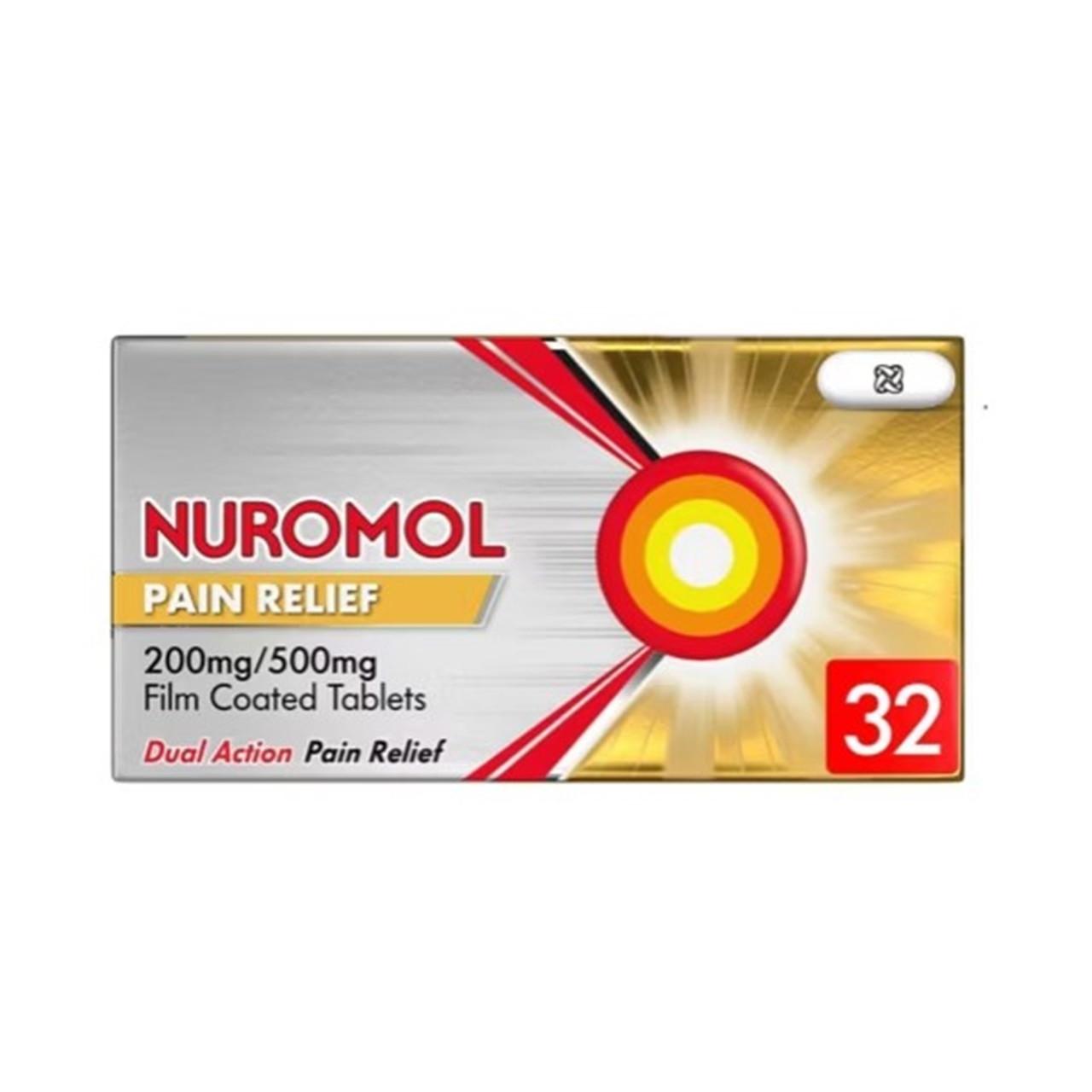 Nuromol 200/500mg 32 Tablets Image 1